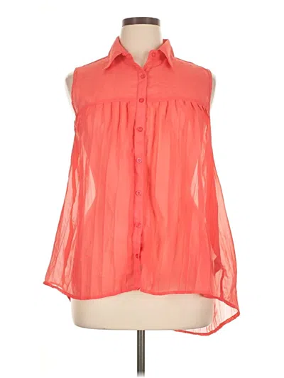 Pre-owned Rouge Sleeveless Blouse In Orange