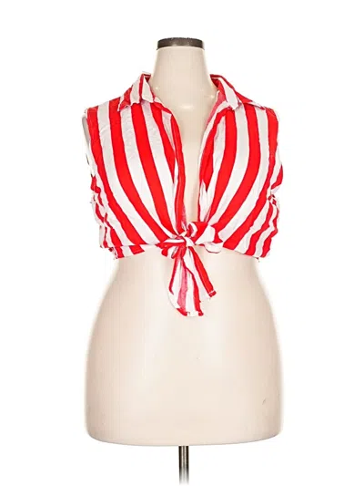 Pre-owned Rouge Sleeveless Blouse In Red