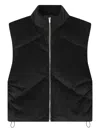 Rough Corduroy Gilet In Black