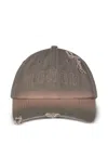 Rough Distressed Cap In Brown