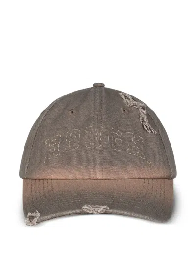 Rough Distressed Cap In Brown