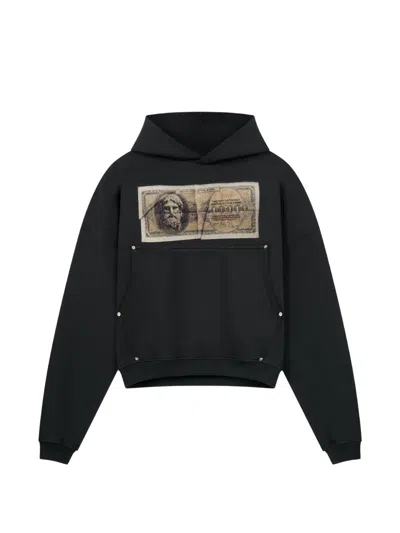 Rough Drachmes Hoodie In Black