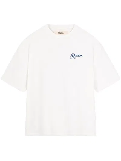 Rough Emblem Frame T-shirt In 白色