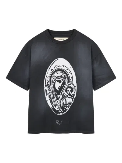 Rough Faded Maria T-shirt In Black