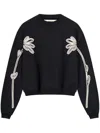 Rough Floral Sweatshirt In 黑色
