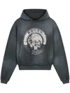 Rough Graphic-print Hoodie In 灰色
