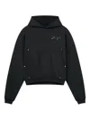 Rough Graphic-print Hoodie In Black