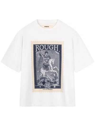 Rough Graphic-print T-shirt In 白色