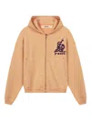 Rough Graphic-print Zip-up Hoodie In Yellow