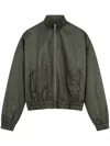 Rough High-neck Tracksuit Jacket In 绿色