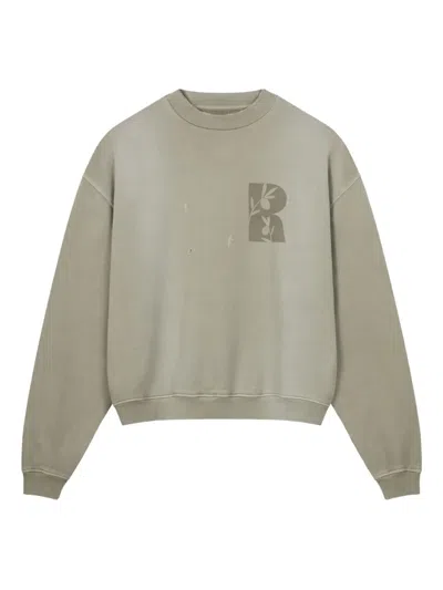 Rough Logo-graphic Sweatshirt In Green