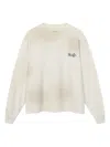 Rough Long-sleeve Logo-print T-shirt In White