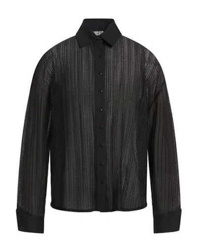 Rough . Man Shirt Black Size S Organic Cotton, Polyamide