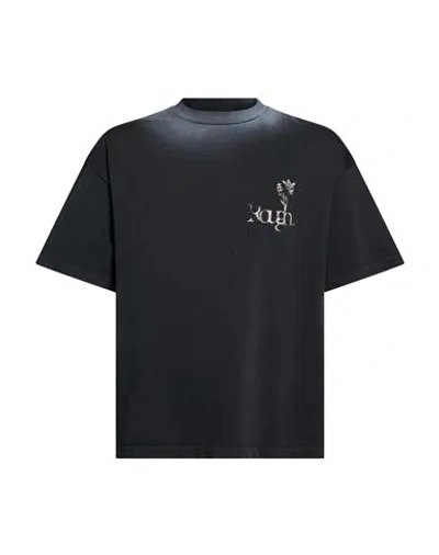 Rough . Man T-shirt Charcoal Size L Cotton In Gray