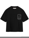Rough Olive Emblem T-shirt In 黑色