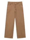 Rough Patch-pocket Jeans In Brown