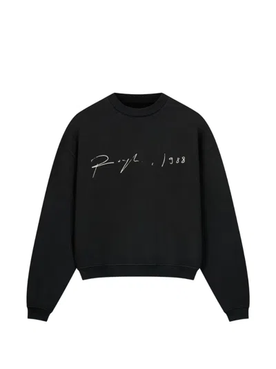 Rough Print Sweatshirt In Black