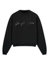 Rough Signature-detail Sweatshirt In Black