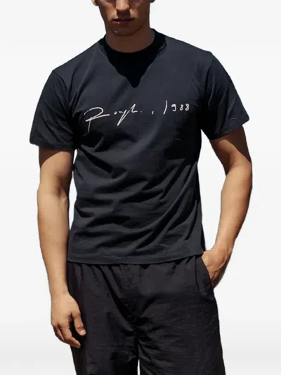 Rough Signature Logo-print T-shirt In Black