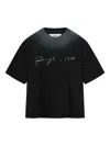 Rough Signature-print T-shirt In Black