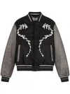 Rough Vintage Varsity Jacket In 黑色