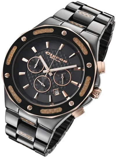Pre-owned Rougois Cirros Milan Barbero Black Ceramic Carbon Fiber Chronograph Men's Watch