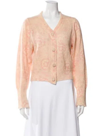 Pre-owned Rouje Alpaca V-neck Sweater In Orange