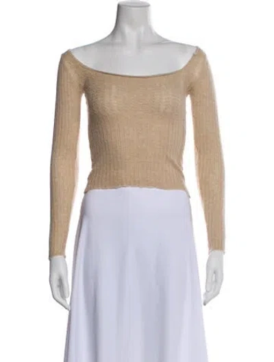 Pre-owned Rouje Bateau Neckline Sweater In Neutral