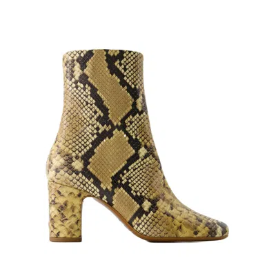 Rouje Celeste Ankle Boots - Leather - Natural Python In Multi