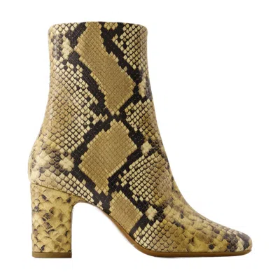 Rouje Celeste Ankle Boots - Leather - Natural Python In Multi