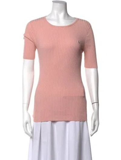 Pre-owned Rouje Crew Neck Short Sleeve Top In Pink
