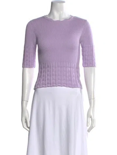 Pre-owned Rouje Crew Neck Short Sleeve Top In Purple
