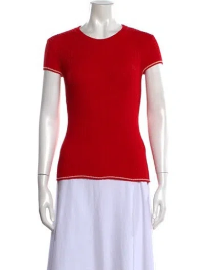 Pre-owned Rouje Crew Neck Short Sleeve T-shirt In Red