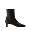 ROUJE DORIA ANKLE BOOTS - LEATHER - BLACK