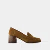 Rouje Dorothee Block Heel Pumps In Beige