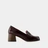 Rouje Dorothee Loafers -  - Leather - Burgundy Vintage In Burgundy