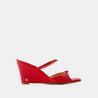 Rouje Logo Wedges Sandals In Red