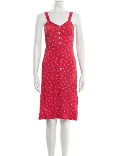 Pre-owned Rouje Floral Print Knee-length Dress In Multi