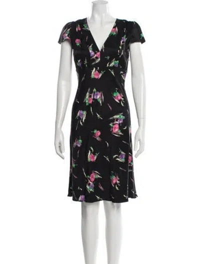 Pre-owned Rouje Floral Print Knee-length Dress In Multicolor