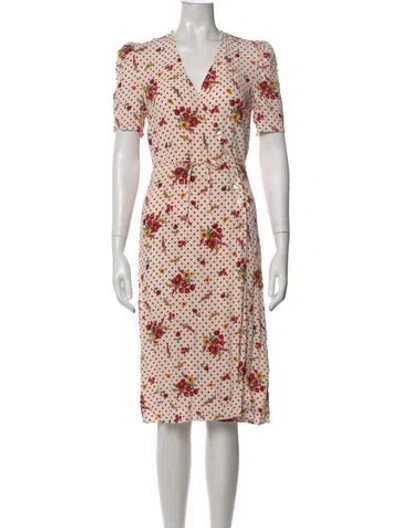 Pre-owned Rouje Floral Print Midi Length Dress