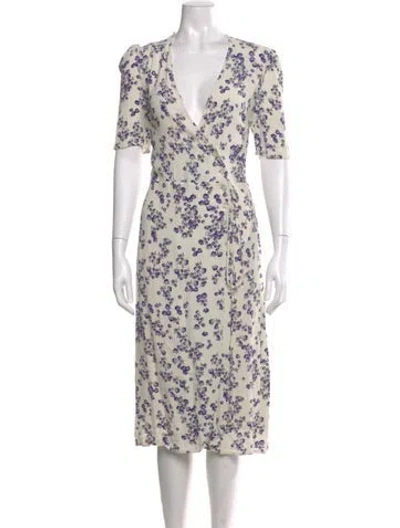 Pre-owned Rouje Floral Print Midi Length Dress
