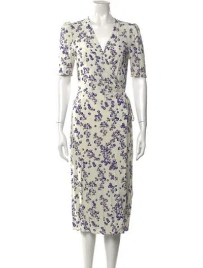 Pre-owned Rouje Floral Print Midi Length Dress