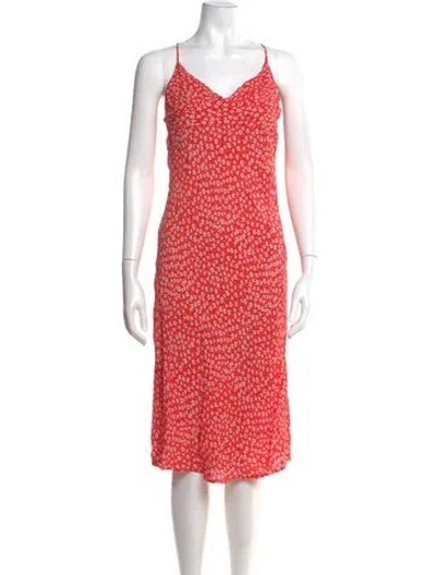 Pre-owned Rouje Floral Print Midi Length Dress In Multi