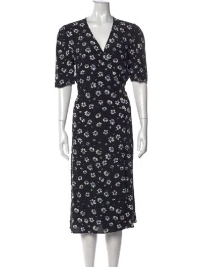 Pre-owned Rouje Floral Print Midi Length Dress In Multi