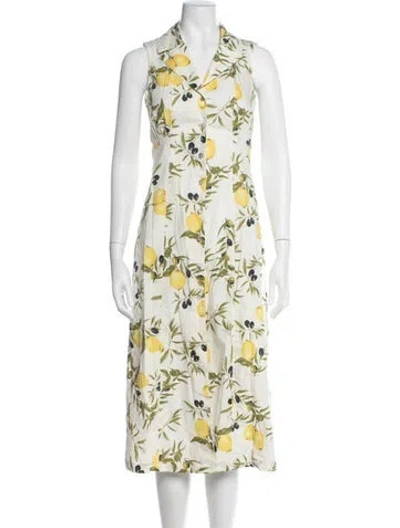 Pre-owned Rouje Floral Print Midi Length Dress In Multicolor