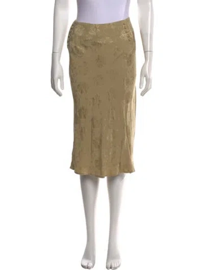 Pre-owned Rouje Floral Print Midi Length Skirt In Neutrals