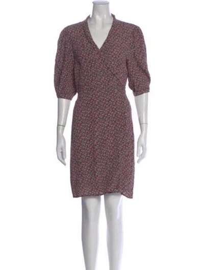Pre-owned Rouje Floral Print Mini Dress In Multi
