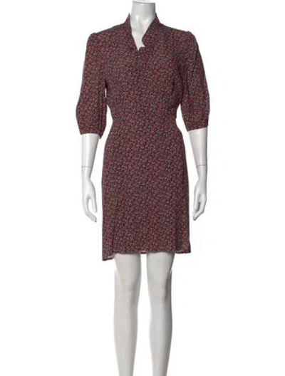 Pre-owned Rouje Floral Print Mini Dress In Multi