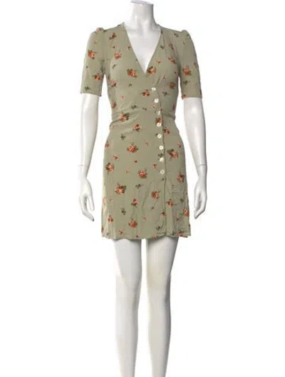 Pre-owned Rouje Floral Print Mini Dress In Multi