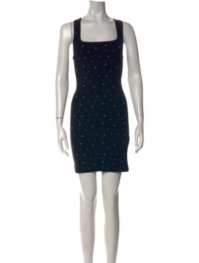 Pre-owned Rouje Floral Print Mini Dress In Multicolor